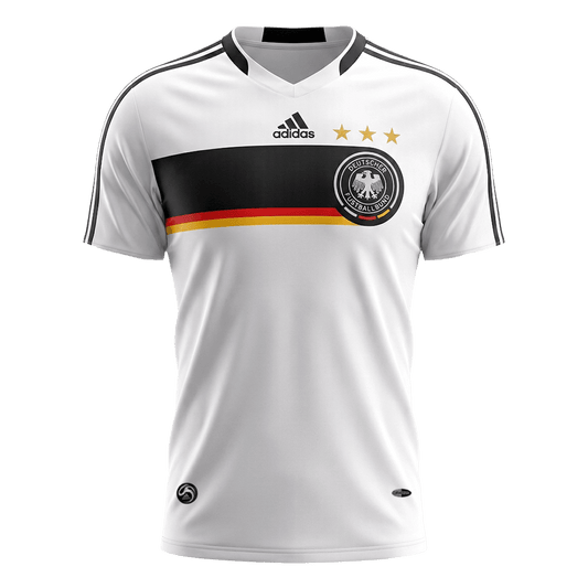 Maillot Domicile Rétro Allemagne 2008 Blanc