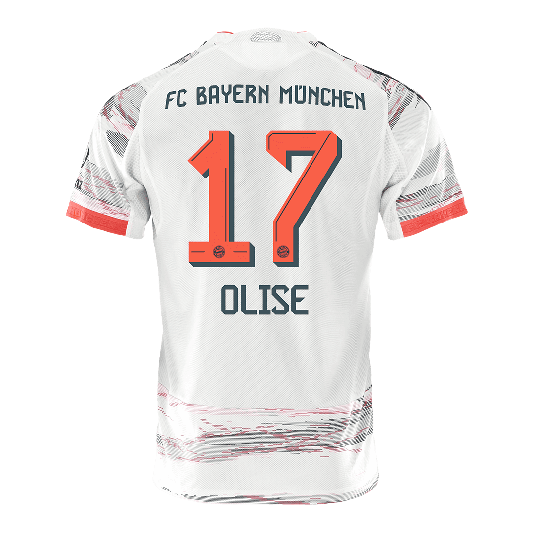 OLISE #17 Bayern Munich Maillot Extérieur 2025/26 Blanc Joueur