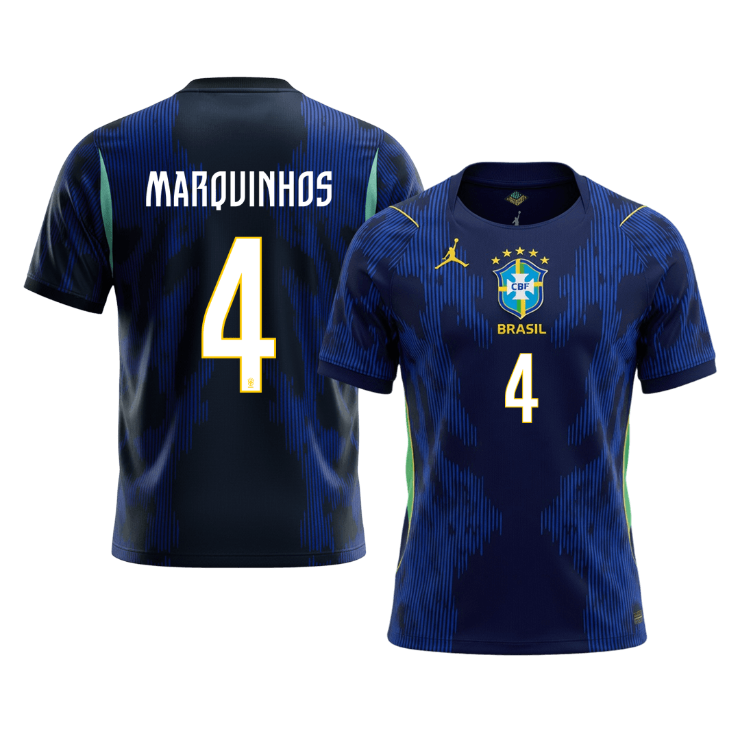 MARQUINHOS #4 Brazil Away Shirt - World Cup 2026 Navy