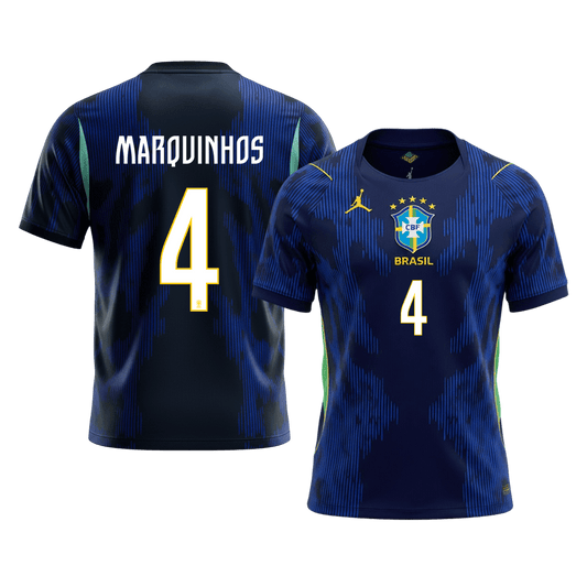 MARQUINHOS #4 Brazil Away Shirt - World Cup 2026 Navy
