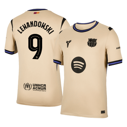 LEWANDOWSKI #9 Barcelona Maillot Extérieur 2025/26 Jaune - UCL