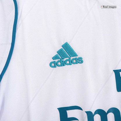 Maillot Domicile Rétro Real Madrid 2017/18 Blanc