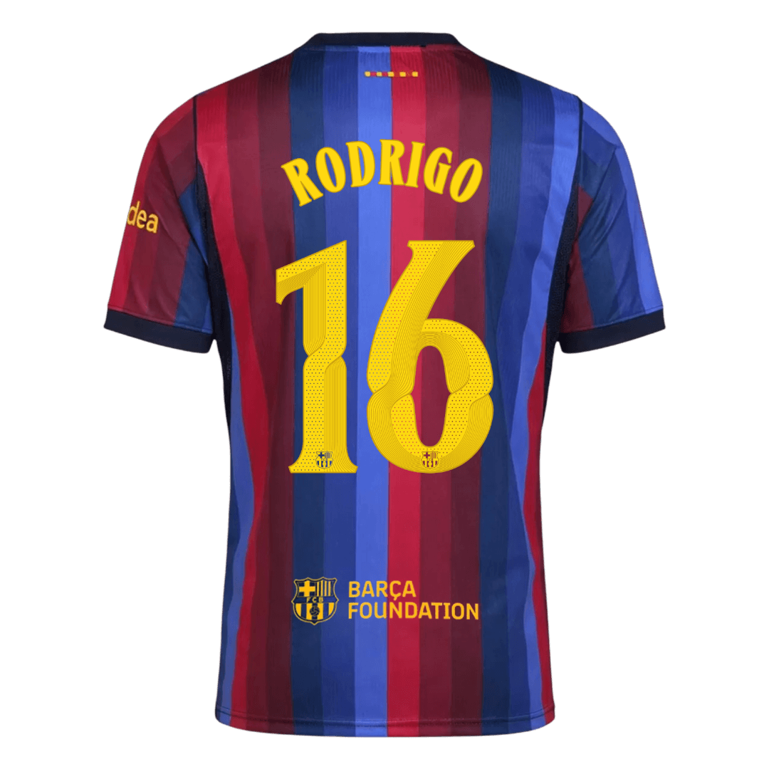 RODRIGO #16 Barcelona Domicile Maillot 2026/27 Blue&Garnet - UCL