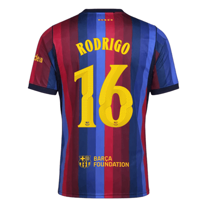 RODRIGO #16 Barcelona Domicile Maillot 2026/27 Blue&Garnet - UCL
