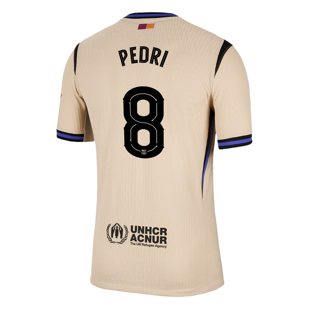 PEDRI #8 Barcelone Extérieur Maillot 2025/26 Jaune Joueur - UCL