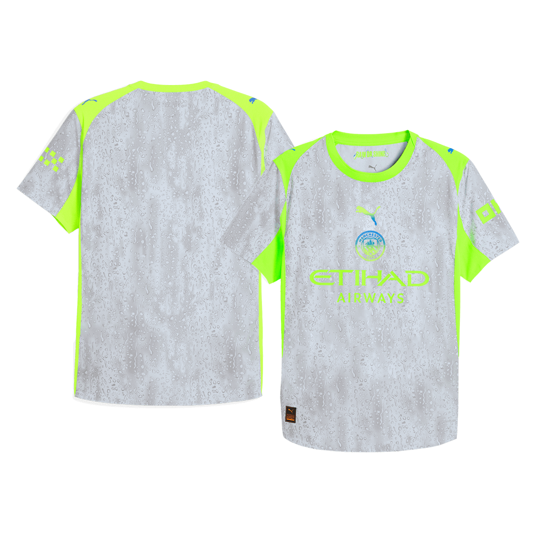 Maillot domicile Manchester City 2025/26 Gris Joueur