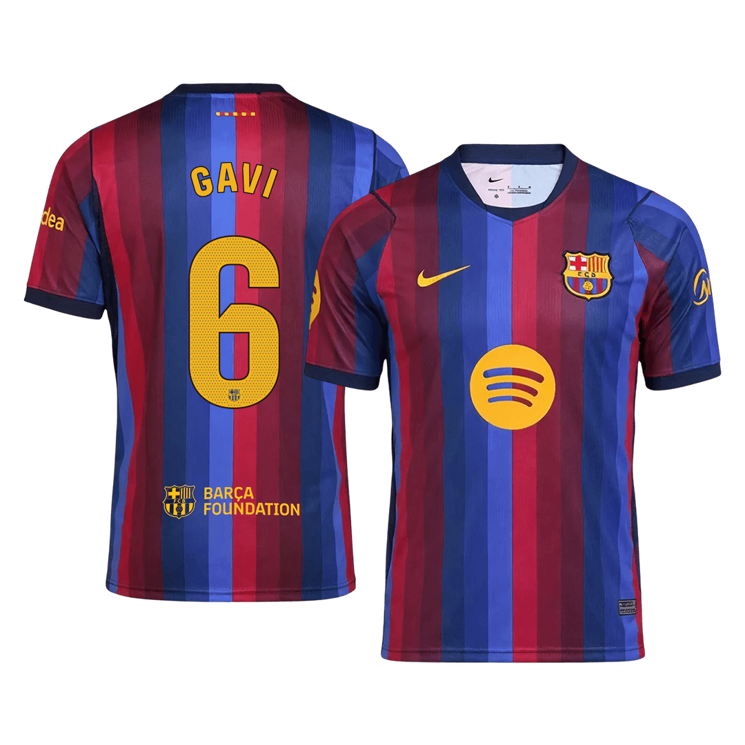 غافي #6 برشلونة القميص الأساسي 2026/27 أزرق وعنابي