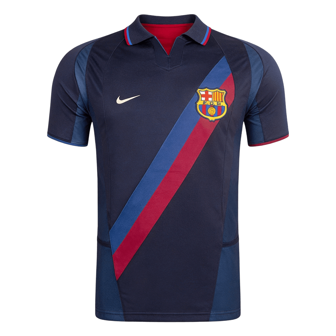 Rétro Maillot Extérieur Barcelone 2002/03 Bleu marine