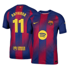 RAPHINHA #11 Barcelone Domicile Maillot 2025/26 Rouge&Bleu Joueur - UCL