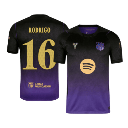 RODRIGO #16 Barcelona Extérieur Maillot 2026/27 Black/Purple - UCL