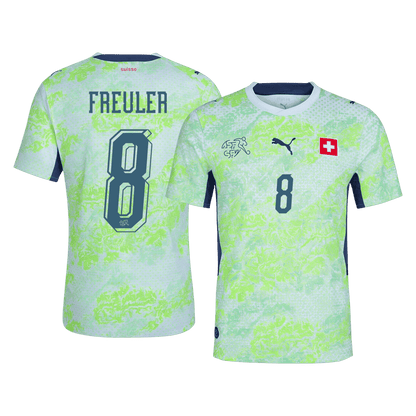 REULER #8 Maillot Extérieur Suisse - Coupe du Monde 2026 Joueur Vert