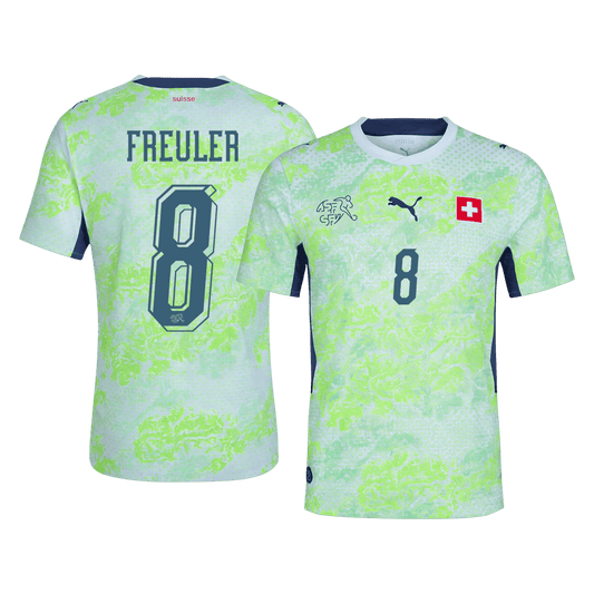 REULER #8 Maillot Extérieur Suisse - Coupe du Monde 2026 Joueur Vert