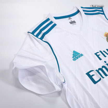 Retro BENZEMA #9 Real Madrid Domicile Maillot 2017/18 Blanc