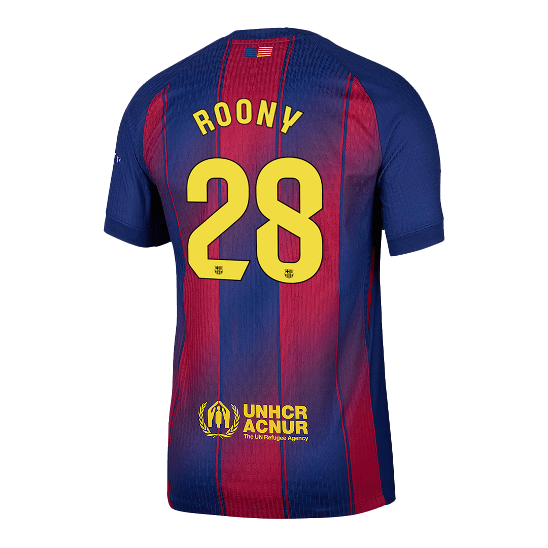 ROONY #28 Barcelona Domicile Maillot 2025/26 Rouge&Bleu Joueur