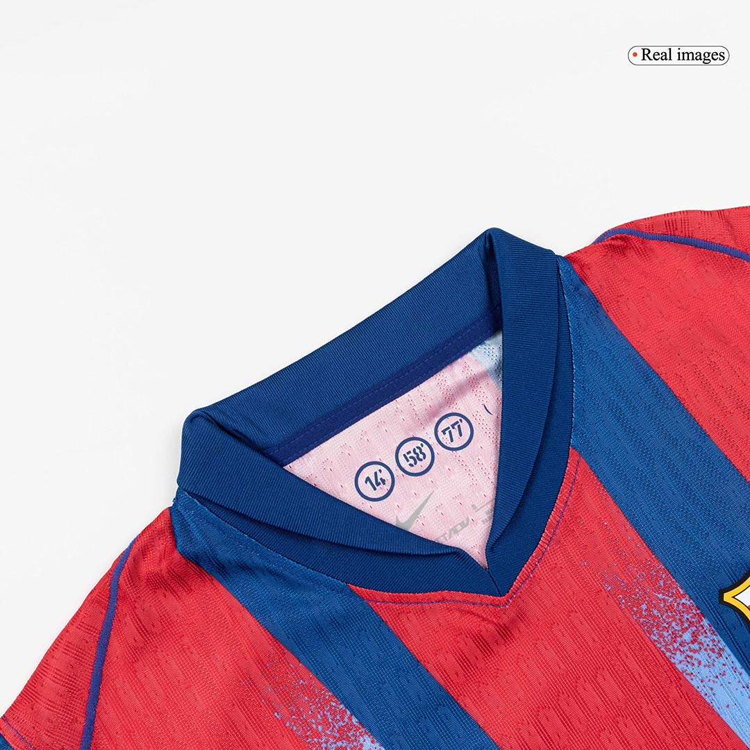 Maillot Extérieur Barcelone 2025/26 Rouge&Bleu Joueur