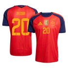 PEDRI #20 Espagne Domicile Maillot - Coupe du Monde 2026 Rouge