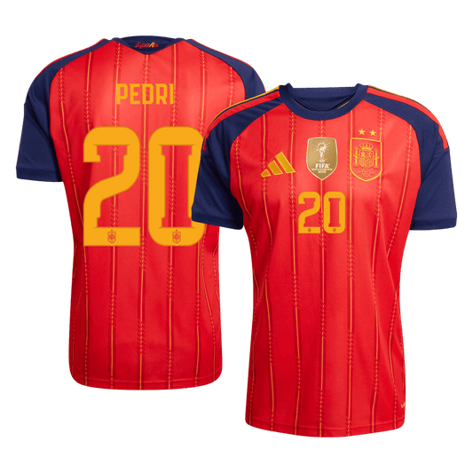 PEDRI #20 Espagne Domicile Maillot - Coupe du Monde 2026 Rouge