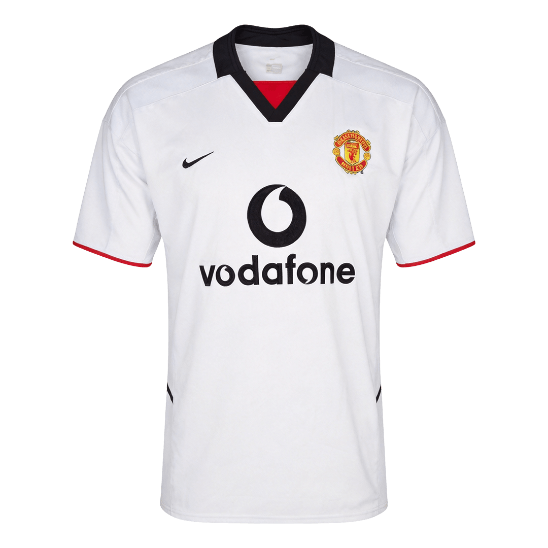 Maillot Rétro Manchester United Extérieur 2002/03 Blanc
