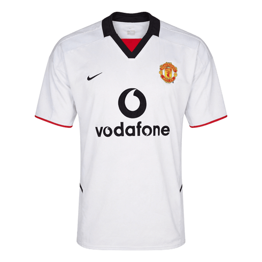 Maillot Rétro Manchester United Extérieur 2002/03 Blanc