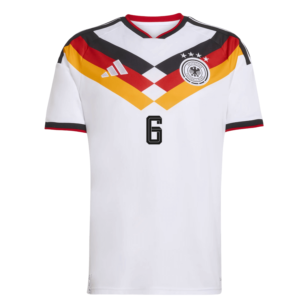 KIMMICH #6 Allemagne Domicile Maillot - Coupe du Monde 2026 Blanc