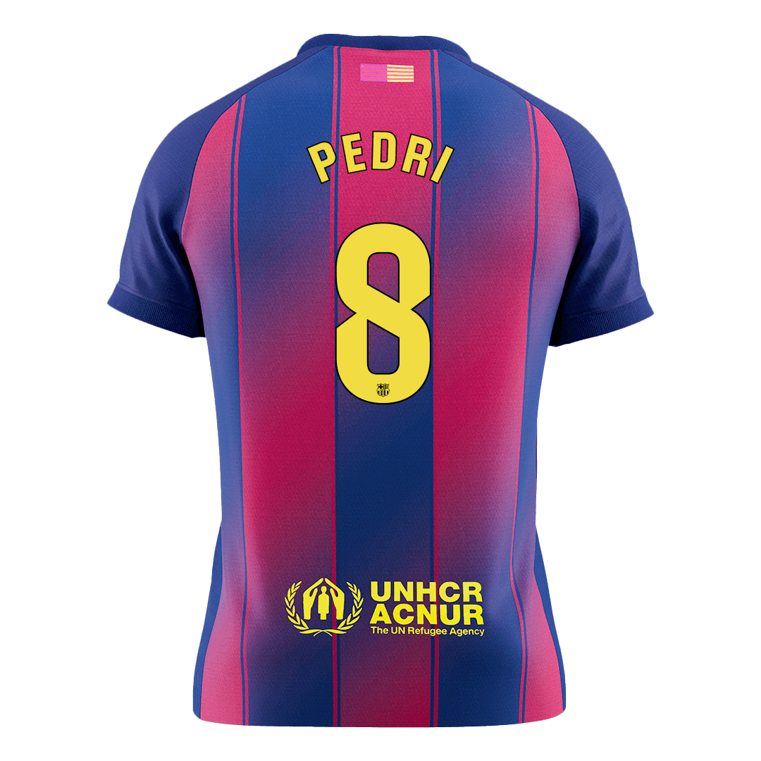 PEDRI #8 Maillot domicile du FC Barcelone 2025/26 Rouge et Bleu - Super