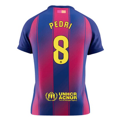 PEDRI #8 Maillot domicile du FC Barcelone 2025/26 Rouge et Bleu - Super