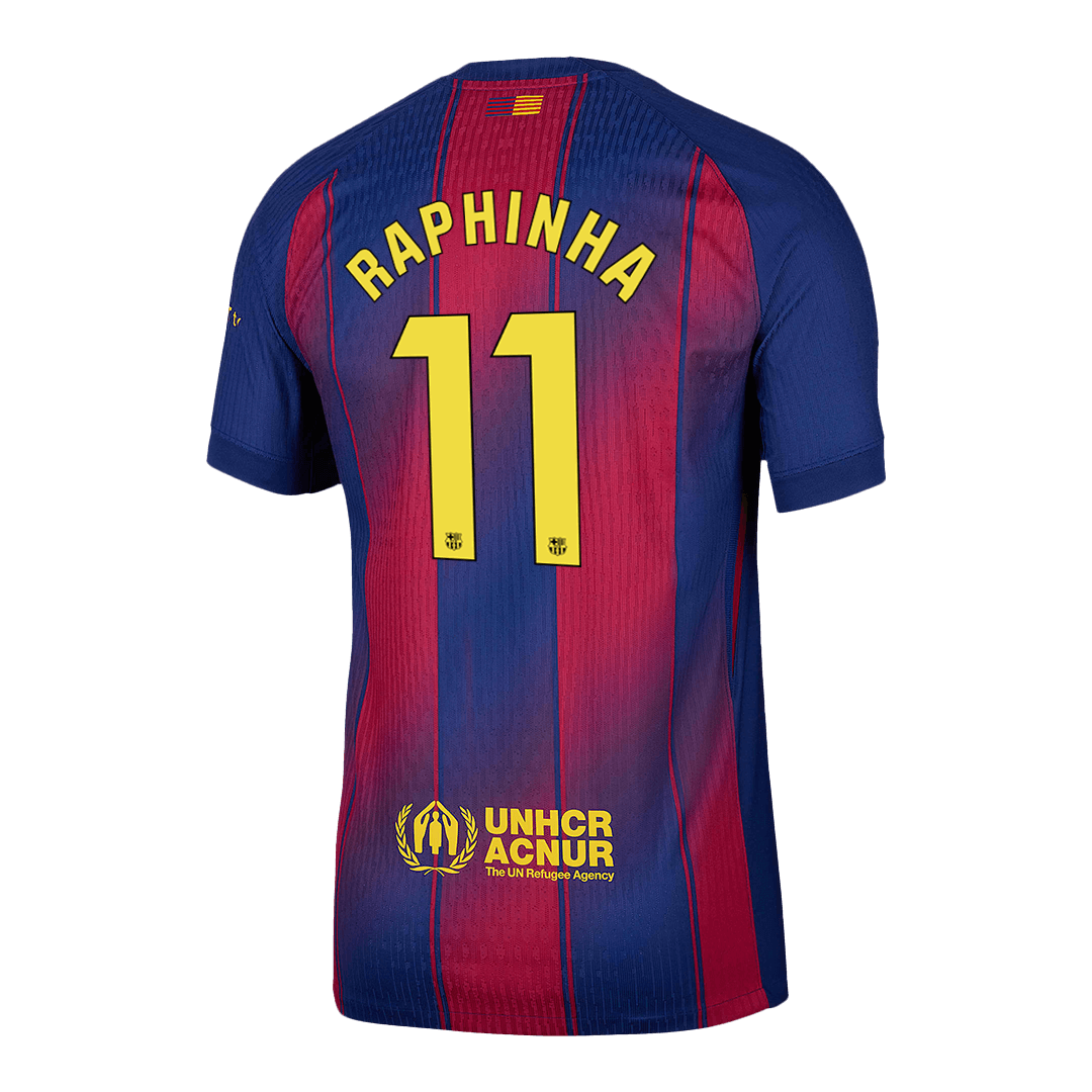 RAPHINHA #11 Barcelone Domicile Maillot 2025/26 Rouge&Bleu Joueur