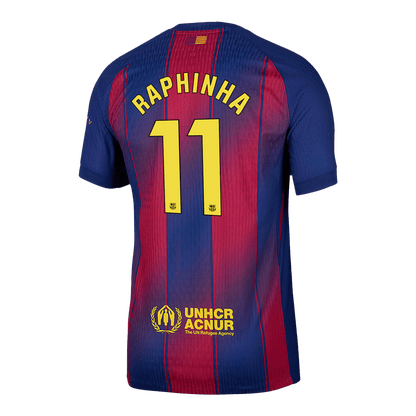 RAPHINHA #11 Barcelone Domicile Maillot 2025/26 Rouge&Bleu Joueur