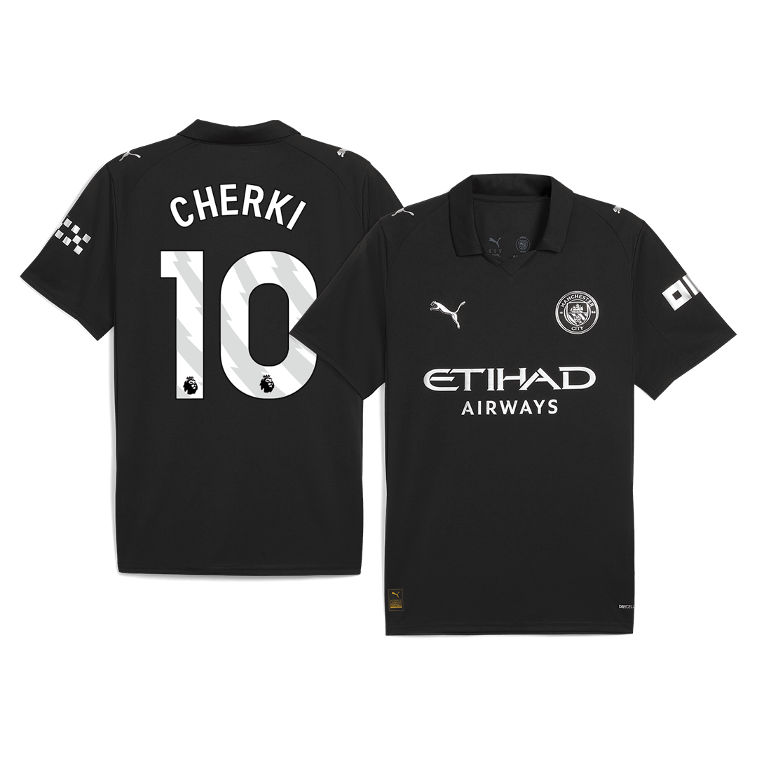 Maillot Extérieur CHERKI #10 Manchester City 2025/26 Noir