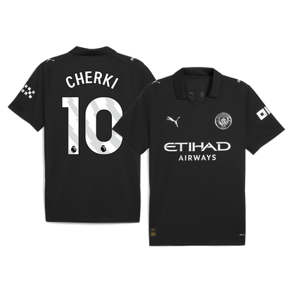 Maillot Extérieur CHERKI #10 Manchester City 2025/26 Noir