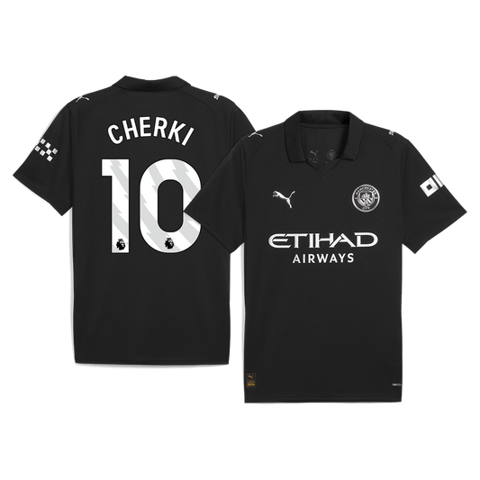 Maillot Extérieur CHERKI #10 Manchester City 2025/26 Noir