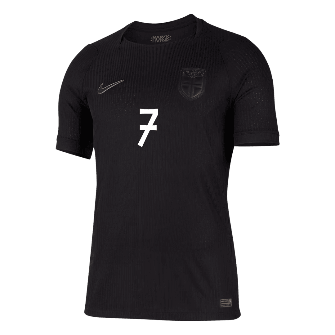 SØRLOTH #7 Norway Away Shirt - World Cup 2026 Black Player