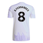 B.FERNANDES #8 Maillot Extérieur Manchester United 2025/26 Blanc