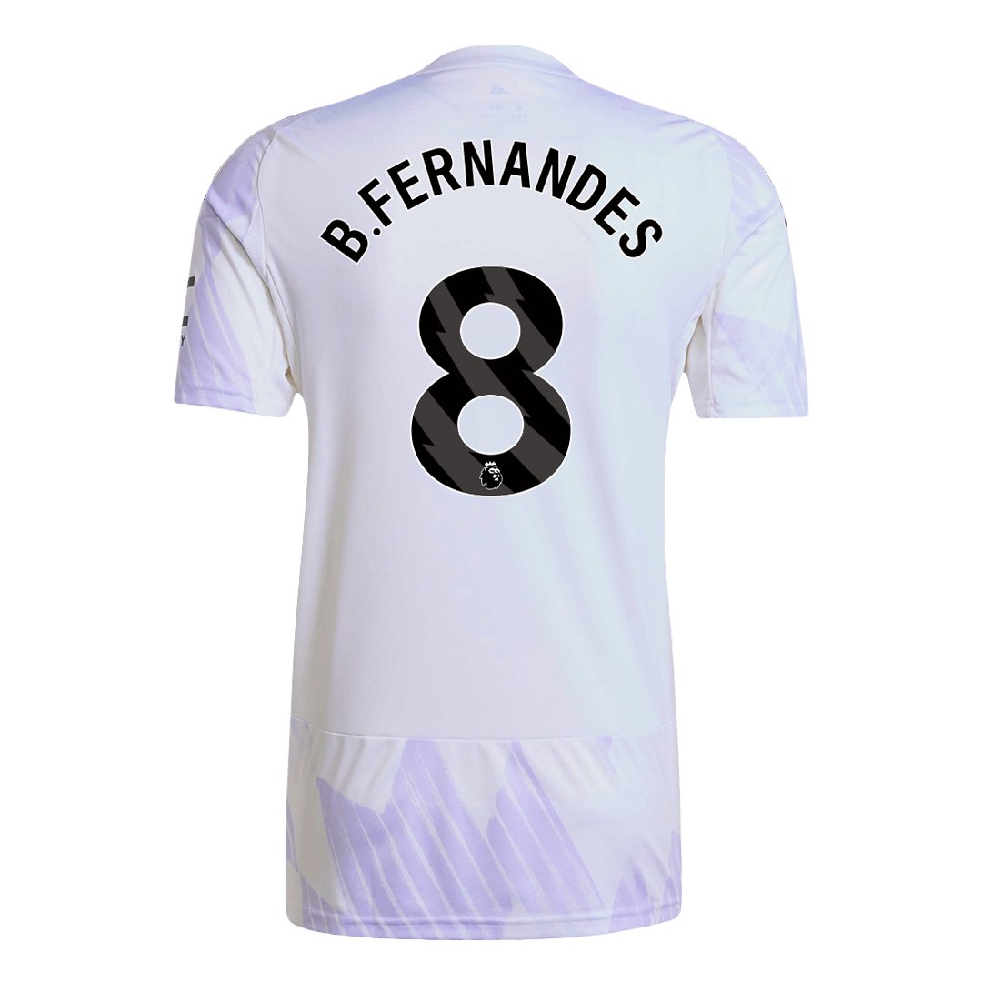 B.FERNANDES #8 Maillot Extérieur Manchester United 2025/26 Blanc