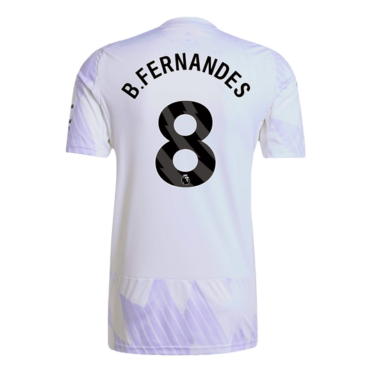 B.FERNANDES #8 Maillot Extérieur Manchester United 2025/26 Blanc