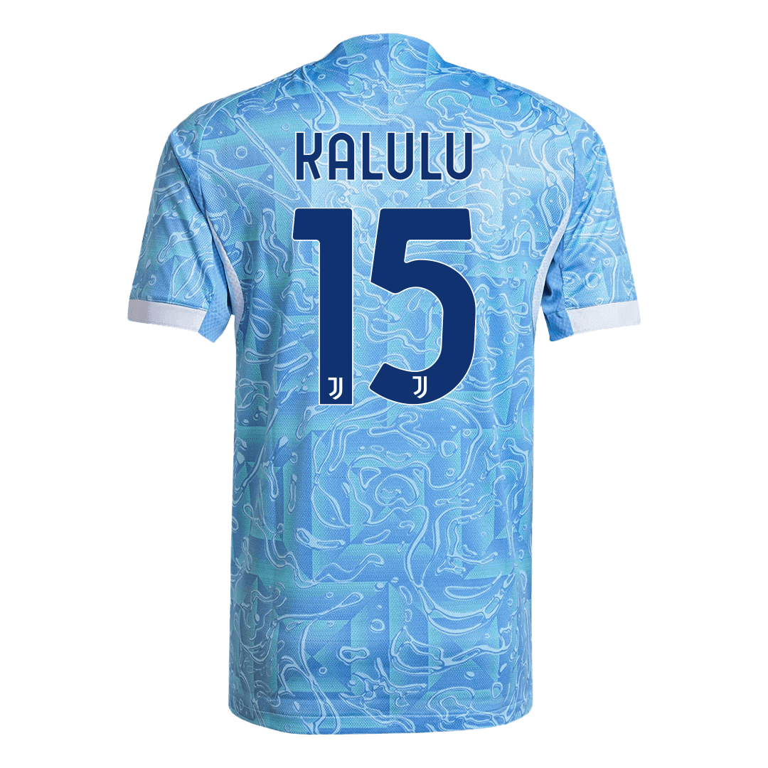 KALULU #15 Juventus Maillot Extérieur 2025/26 Bleu Joueur