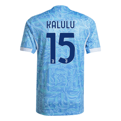 KALULU #15 Juventus Maillot Extérieur 2025/26 Bleu Joueur