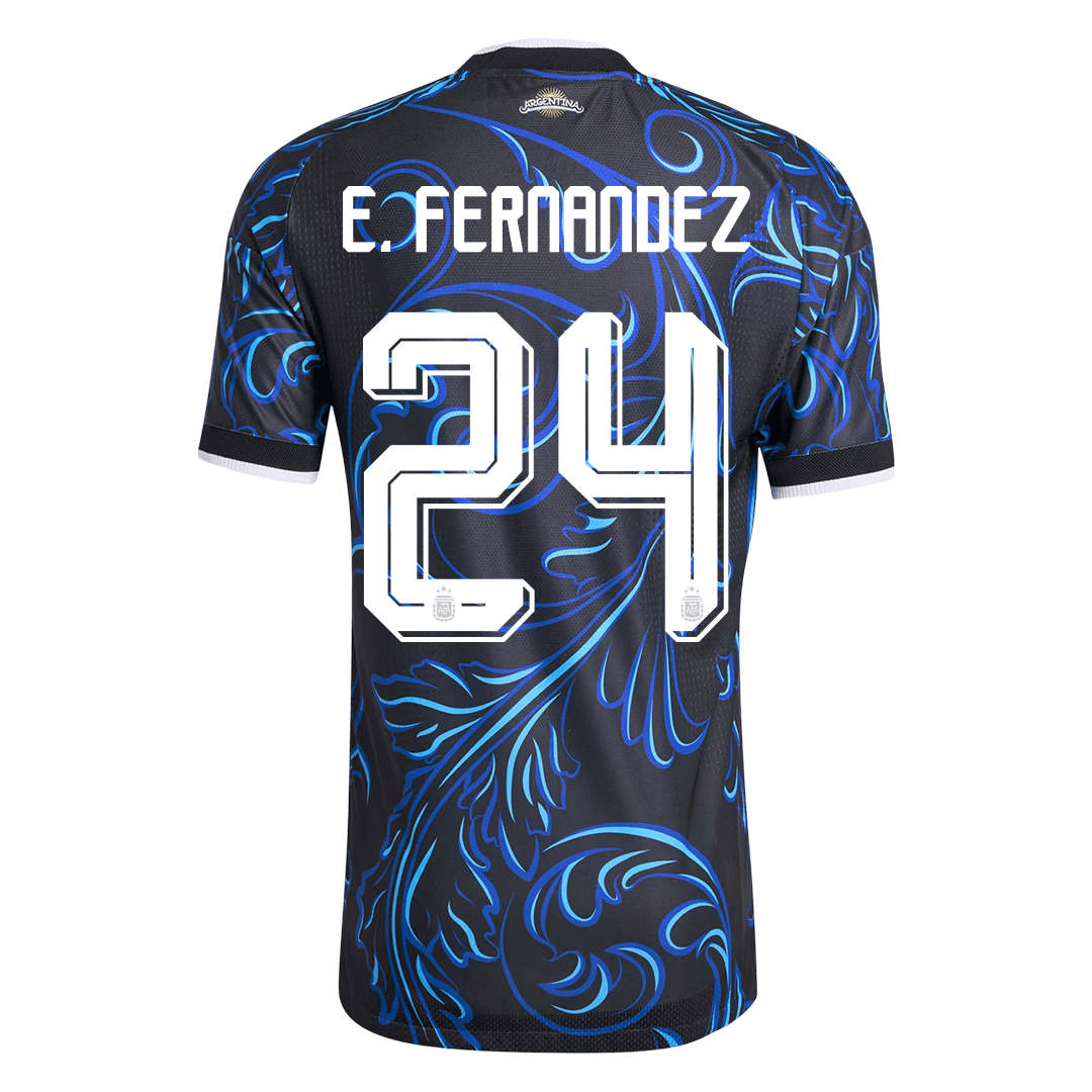 E. FERNANDEZ #24 Maillot extérieur Argentine - Coupe du Monde 2026 Noir Joueur