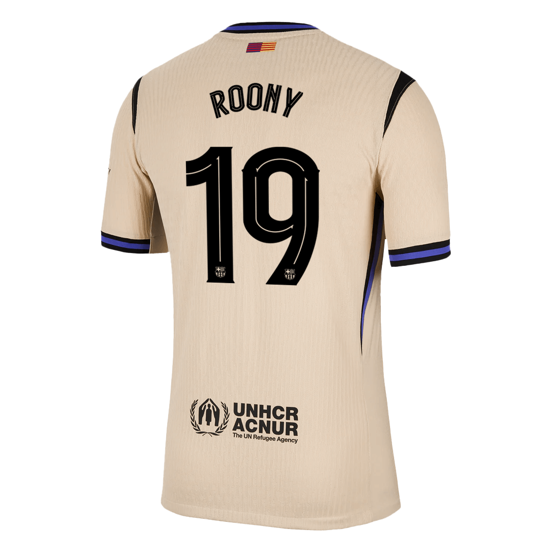 ROONY #19 Barcelone Maillot Extérieur 2025/26 Jaune Joueur - UCL