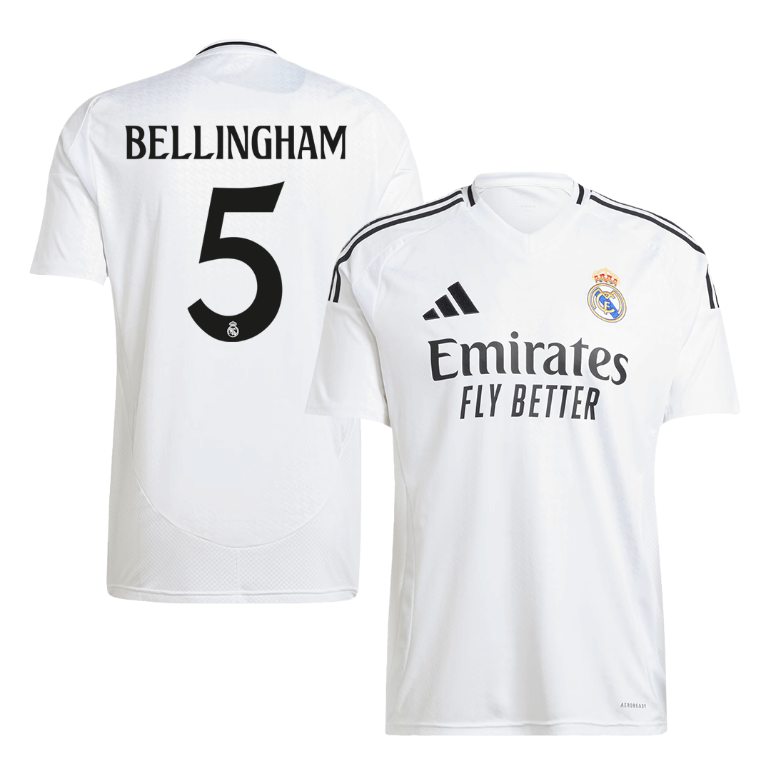 BELLINGHAM #5 Real Madrid Domicile Maillot 2024/25 Blanc