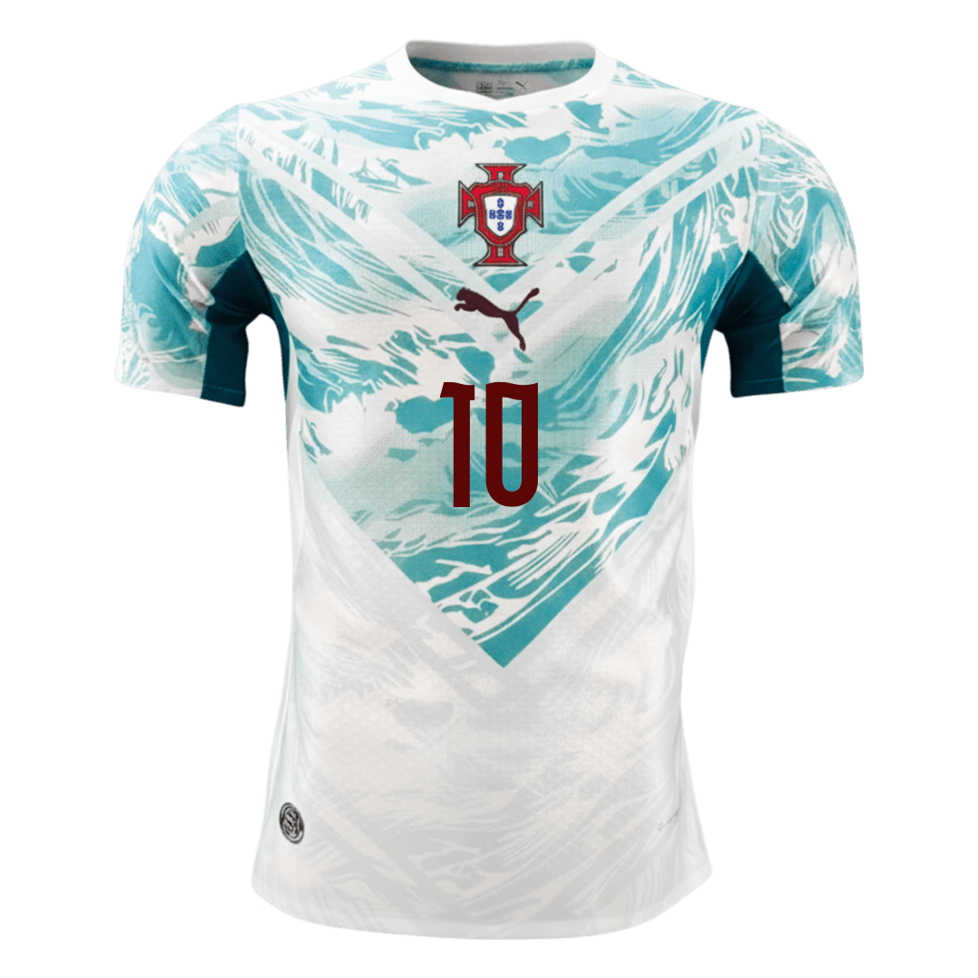 BERNARDO #10 Portugal Away Shirt - 2026 World Cup White&Green Player