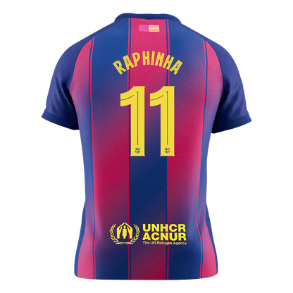 RAPHINHA #11 Barcelona Domicile Maillot 2025/26 Rouge&Bleu - UCL - Super