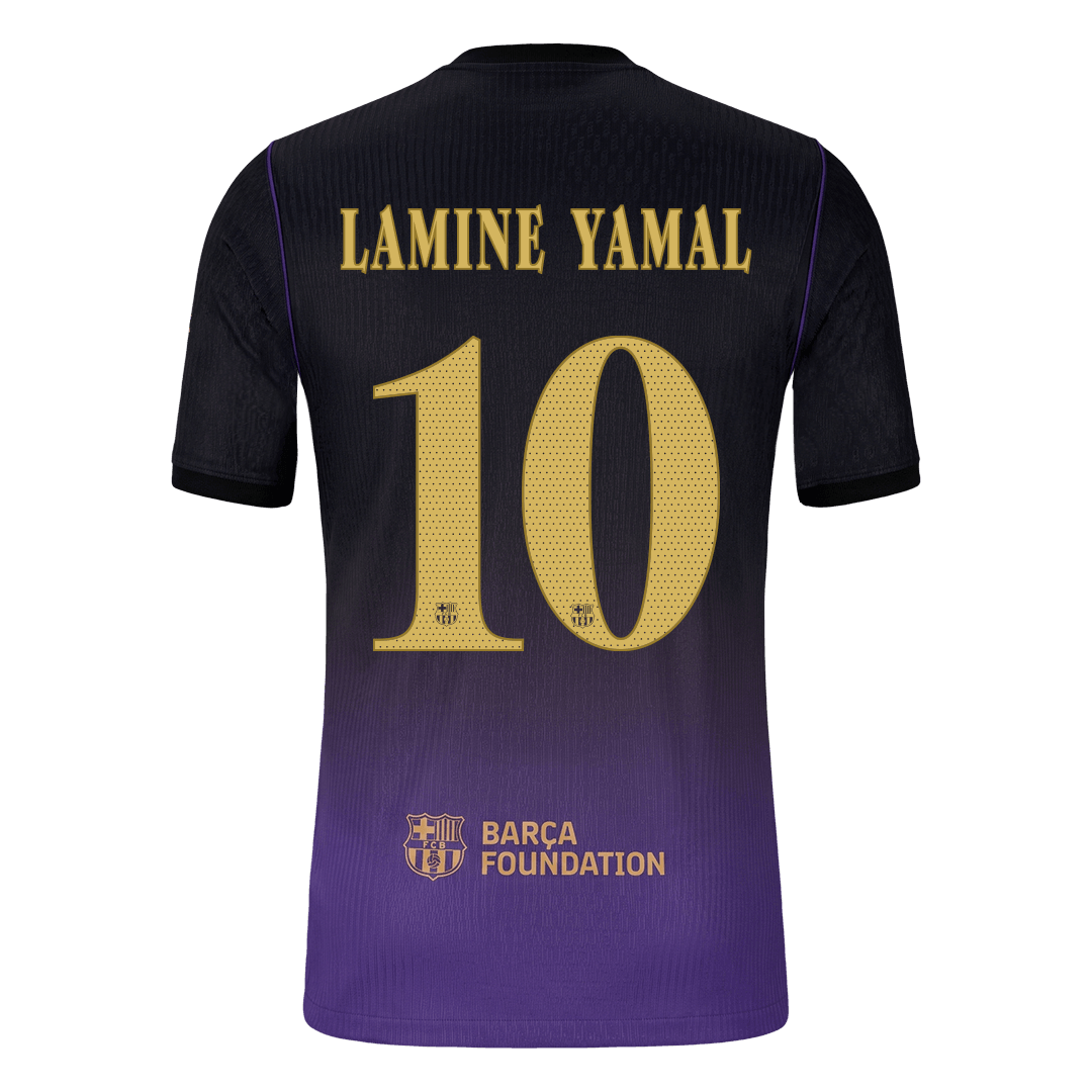 LAMINE YAMAL #10 Barcelona Extérieur Maillot 2026/27 Black/Purple Joueur - UCL