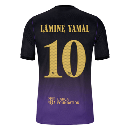 LAMINE YAMAL #10 Barcelona Extérieur Maillot 2026/27 Black/Purple Joueur - UCL
