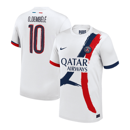 O.DEMBÉLÉ #10 PSG Maillot Extérieur 2025/26 Blanc - LDC