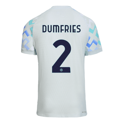DUMFRIES #2 Inter Milan Maillot Extérieur 2025/26 Bleu Joueur