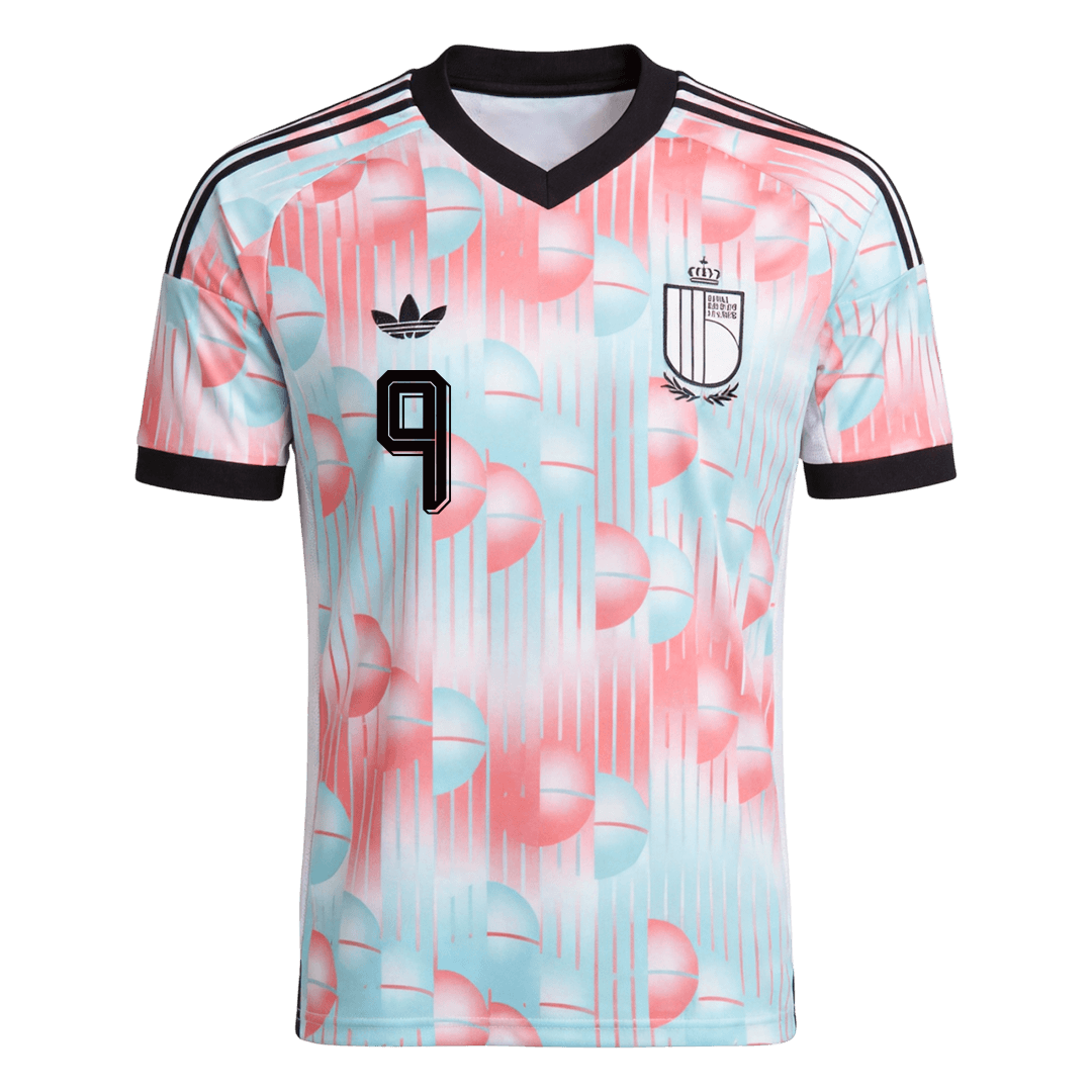 LUKAKU #9 Belgium Away Jersey - World Cup 2026 Blue&Pink