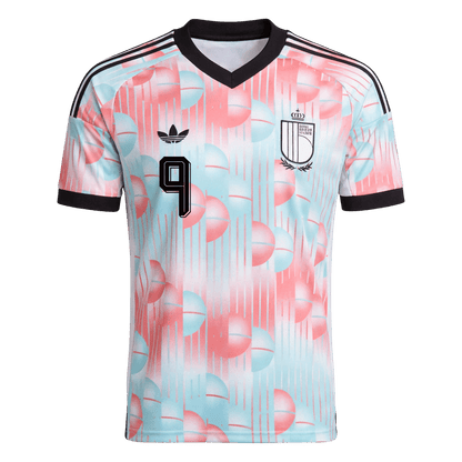 LUKAKU #9 Belgium Away Jersey - World Cup 2026 Blue&Pink