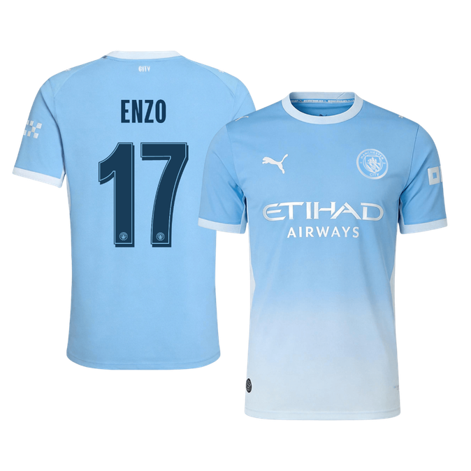 ENZO #17 Manchester City Domicile Maillot 2026/27 Bleu Joueur - UCL