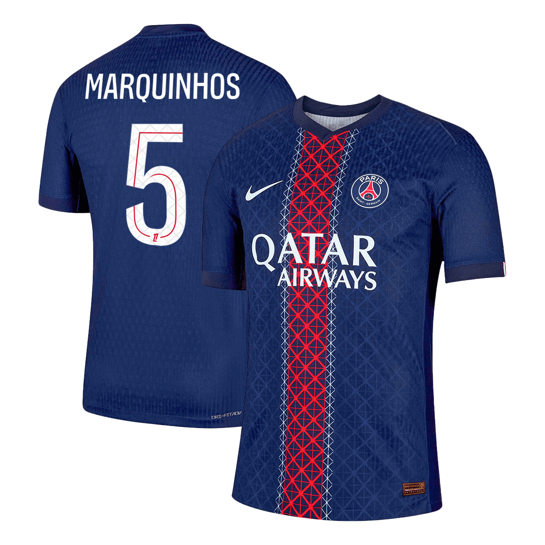 MARQUINHOS #5 PSG Domicile Maillot 2025/26 Bleu marine Joueur